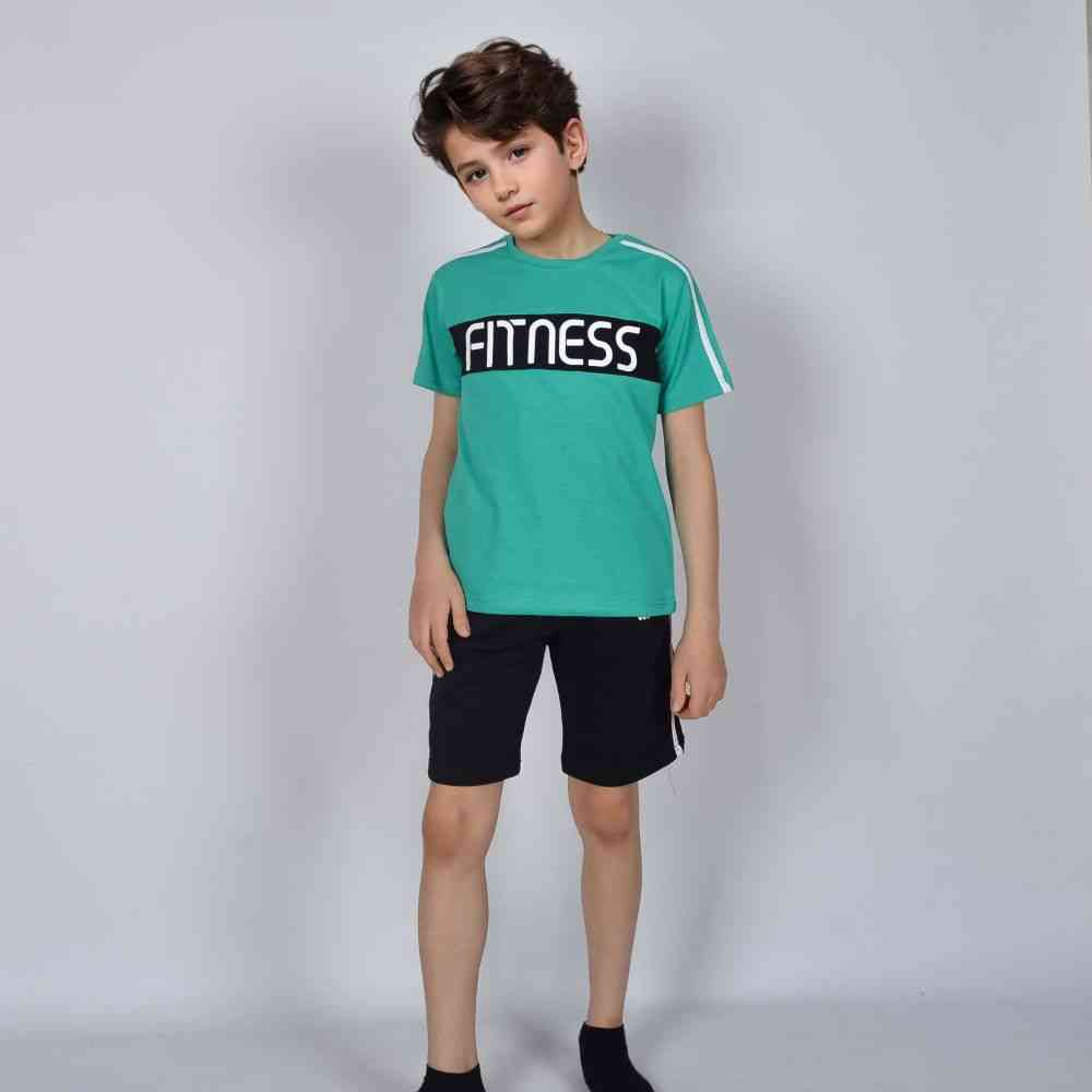 ترنج اولادى شورت FITTNESS (أخضر)