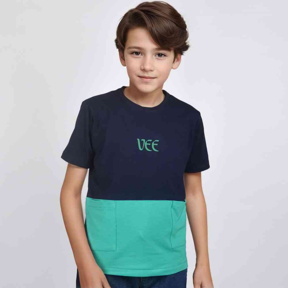 تى شيرت اولادى VEE (أخضر)