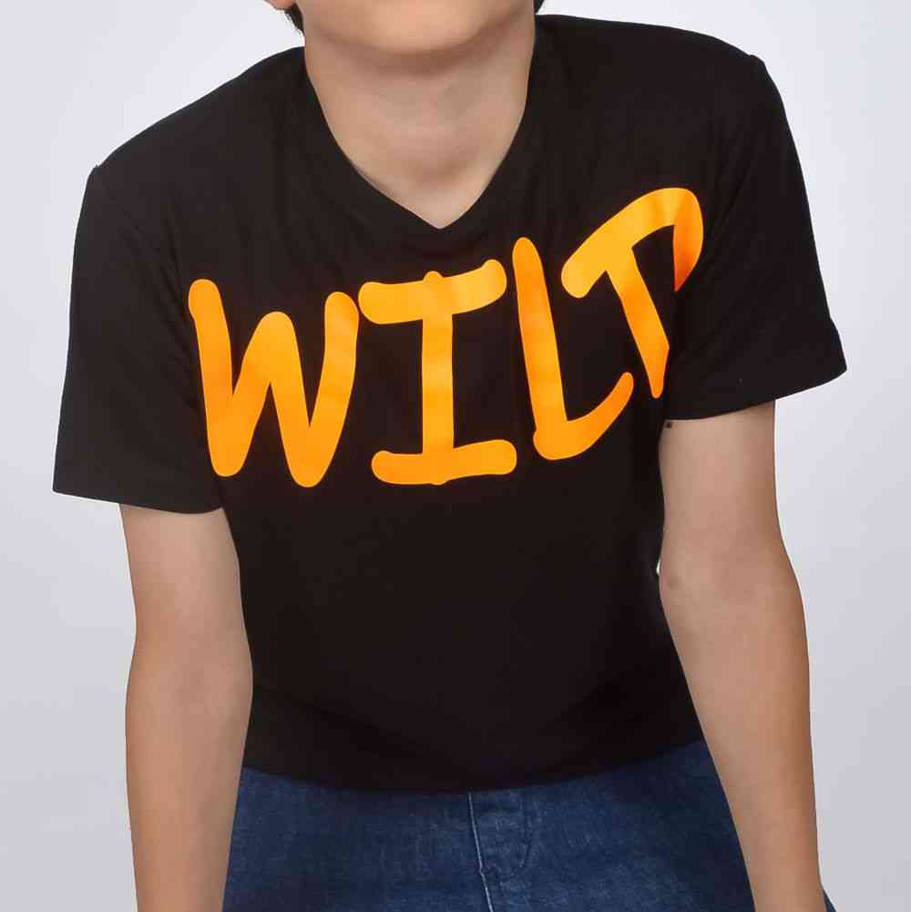 تى شيرت اولادى WILD (أسود)